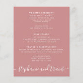 Budget Roos Gold Pink Map Destination Wedding (Achterkant)