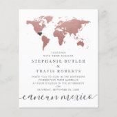 Budget Roos Gold Pink Map Destination Wedding (Voorkant)