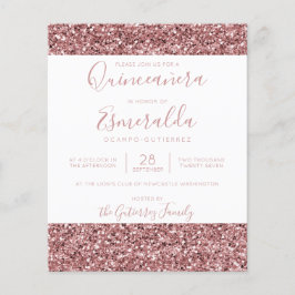 BUDGET Roos Gold Pink Quinceanera
