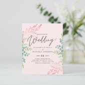 BUDGET Roos Gold Sage Eucalyptus Greenery nodigt u (Staand voorkant)