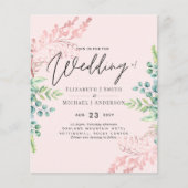 BUDGET Roos Gold Sage Eucalyptus Greenery nodigt u (Voorkant)