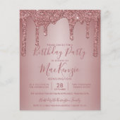 BUDGET Roos Gold Sparkle Glitter Drift Birthday (Voorkant)