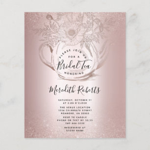 Budget Roos Gold Teapot Bridal Tea