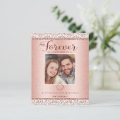 Budget Roos Gold Verloving Foto aankondiging (Staand voorkant)