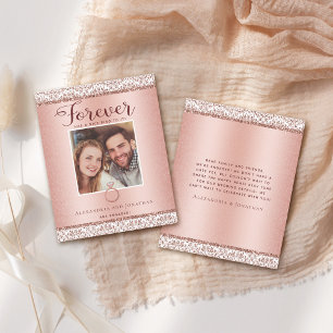 Budget Roos Gold Verloving Foto aankondiging