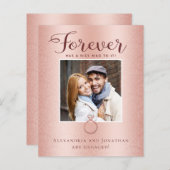 Budget Roos Gold Verloving Foto aankondiging (Voorkant / Achterkant)