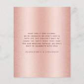 Budget Roos Gold Verloving Foto aankondiging (Achterkant)