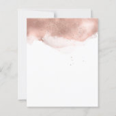 Budget Roos Gold Wedding Evening Party Uitnodiging (Achterkant)