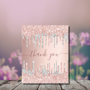BUDGET roos Gold zilver glitter roze dank