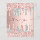 BUDGET roos Gold zilver glitter roze dank (Voorkant)