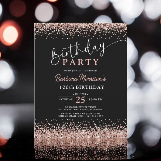 Budget Roos Goud Zwart Elke Leeftijd 100e Verjaard