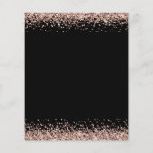 Budget Roos Goud Zwart Elke Leeftijd 40e Verjaarda Flyer (Achterkant)