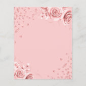 Budget Roos Gouden Bloemen Glitter 30e Verjaardag Flyer (Achterkant)