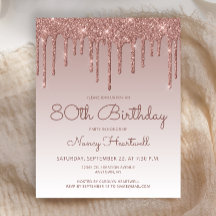 Budget Roos Gouden Glam 80e Verjaardagsfeestje Uit