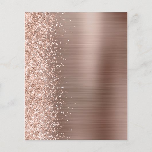 Budget Roos Gouden Glam Glitter Script Bruiloft Me (Achterkant)