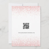 Budget Roos Gouden Glitter Wij Doen QR Bruiloft Kaart (Achterkant)