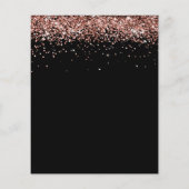 Budget Roos Gouden Glitter Zwart 40e Verjaardag (Achterkant)