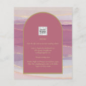 BUDGET Roos Pink Gold Arch Marble Wedding INVITE Flyer (Achterkant)