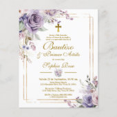 Budget Rosas para Bautizo & Primer Añito Uitnodige (Voorkant)