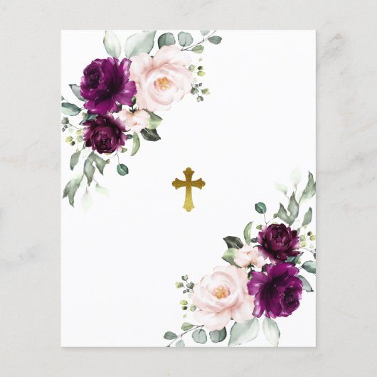 Budget Rosas para Bautizo & Primer Añito Uitnodige (Achterkant)