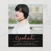 BUDGET Rose Goud Folie Script Afstudeerfoto (Voorkant)