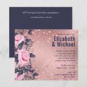 BUDGET Rosegold Blue WEDDING Girly Glam (Voorkant / Achterkant)