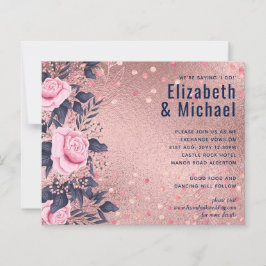 BUDGET Rosegold Blue WEDDING Girly Glam