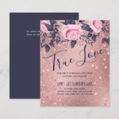 BUDGET Rosegold Blue WEDDING Girly Glam (Voorkant / Achterkant)