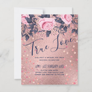 BUDGET Rosegold Blue WEDDING Girly Glam