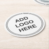 Budget Round Business Logo Onderzetters (Gebogen)