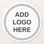 Budget Round Business Logo Onderzetters (Voorkant)