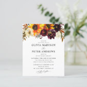 Budget Roustic Sunflower Burgundy Floral Wedding (Staand voorkant)