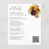Budget Roustic Sunflower Burgundy Floral Wedding (Achterkant)