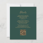 Budget Royal Blauw Goud Agaat Groen QR Code Trouw (Achterkant)