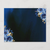 Budget Royal Blauw Save the Date Quinceanera Flyer (Achterkant)