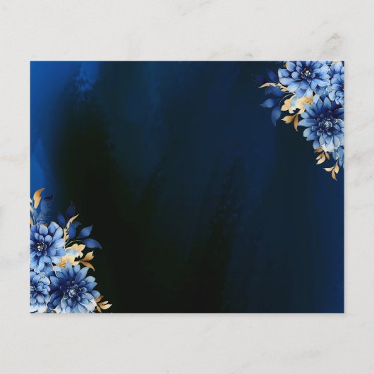 Budget Royal Blauw Save the Date Quinceanera Flyer (Achterkant)