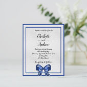 Budget royal blue bow bruiloft (Staand voorkant)