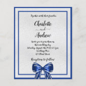 Budget royal blue bow bruiloft (Voorkant)