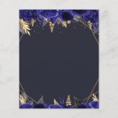 Budget Royal Blue Butterfly Sweet 16 Uitnodiging (Achterkant)