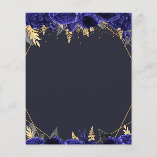 Budget Royal Blue Butterfly Sweet 16 Uitnodiging (Achterkant)