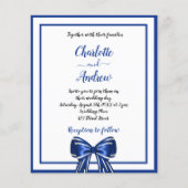 Budget royal blue elegant bow bruiloft (Voorkant)