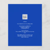 Budget Royal Blue Monochrome Wedding INVITE (Achterkant)