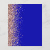 Budget Royal Blue Roos Gold Glitter Huwelijksuitno (Achterkant)
