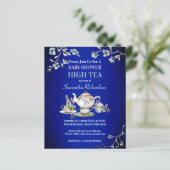 Budget Royal Blue rustige high tea (Staand voorkant)