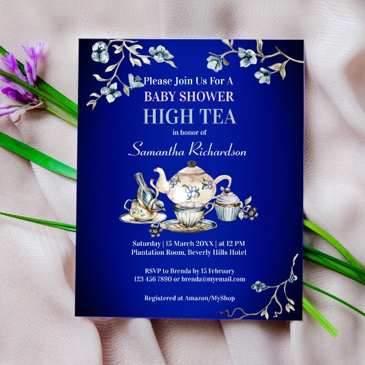 Budget Royal Blue rustige high tea