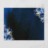 Budget Royal Blue Save the Date Quinceanera (Achterkant)