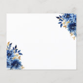 Budget Royal Blue Save the Date Quinceanera (Achterkant)