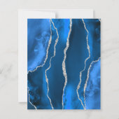 Budget Royal Blue Silver Agate Wedding (Achterkant)