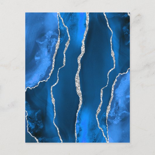 Budget Royal Blue Silver Agate Wedding (Achterkant)