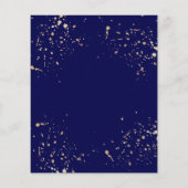 Budget Royal Blue Wedding Jubileum Uitnodiging (Achterkant)